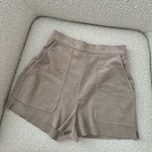 Aritzia high waist faux suede shorts (S)